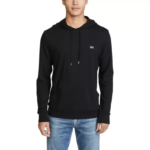 Lacoste Mens Long Sleeve Hooded Jersey Cotton T-Shirt Hoodie