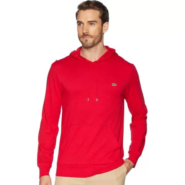 Lacoste Mens Long Sleeve Hooded Jersey Cotton T-Shirt Hoodie