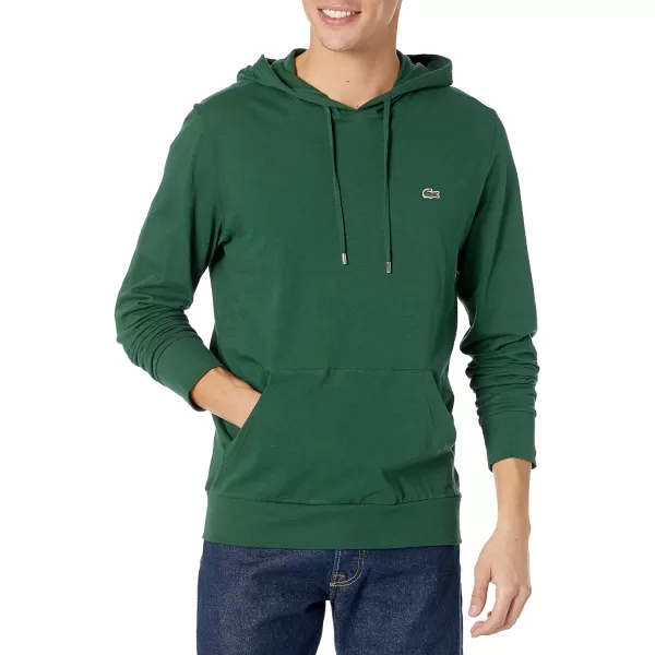 Lacoste Mens Long Sleeve Hooded Jersey Cotton T-Shirt Hoodie