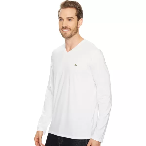 Lacoste Men's Long Sleeve Jersey Pima V-Neck T-Shirt