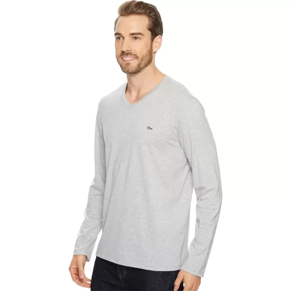 Lacoste Men's Long Sleeve Jersey Pima V-Neck T-Shirt