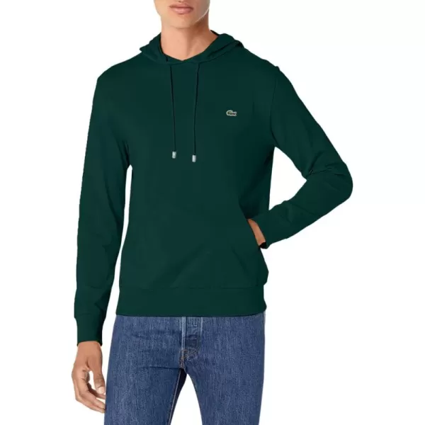 Lacoste Mens Long Sleeve Hooded Jersey Cotton T-Shirt Hoodie