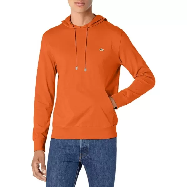 Lacoste Mens Long Sleeve Hooded Jersey Cotton T-Shirt Hoodie