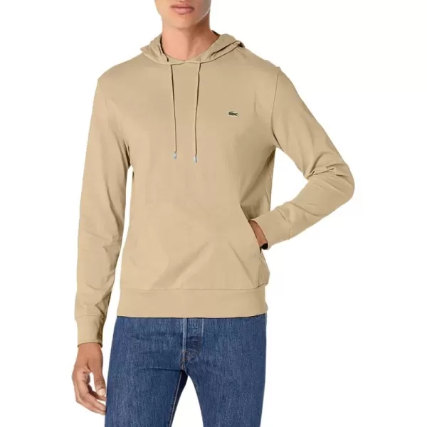 Lacoste Mens Long Sleeve Hooded Jersey Cotton T-Shirt Hoodie