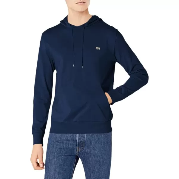 Lacoste Mens Long Sleeve Hooded Jersey Cotton T-Shirt Hoodie