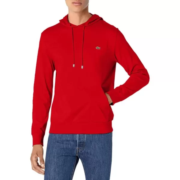 Lacoste Mens Long Sleeve Hooded Jersey Cotton T-Shirt Hoodie