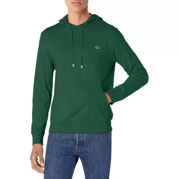 Lacoste Mens Long Sleeve Hooded Jersey Cotton T-Shirt Hoodie