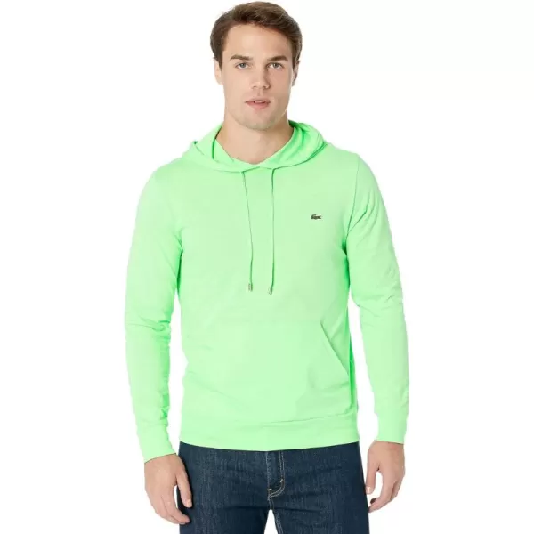 Lacoste Mens Long Sleeve Hooded Jersey Cotton T-Shirt Hoodie