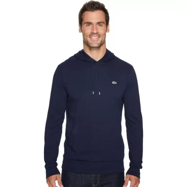 Lacoste Mens Long Sleeve Hooded Jersey Cotton T-Shirt Hoodie