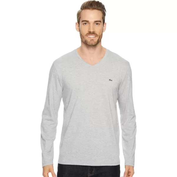Lacoste Men's Long Sleeve Jersey Pima V-Neck T-Shirt