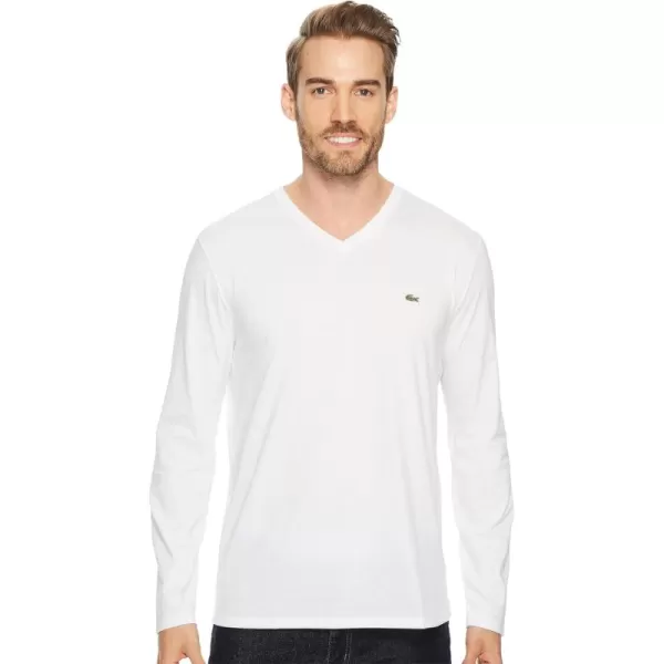 Lacoste Men's Long Sleeve Jersey Pima V-Neck T-Shirt