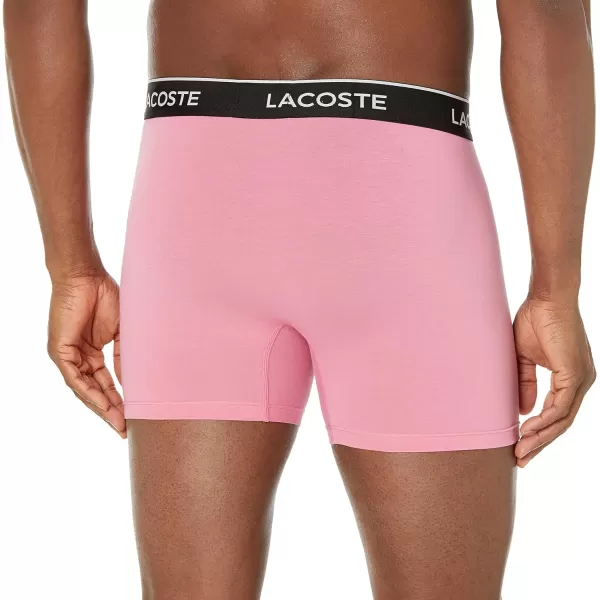Lacoste Men's Casual Classic 3 Pack Cotton Stretch Boxer Briefs