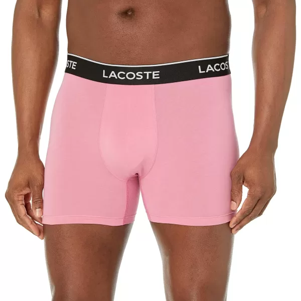 Lacoste Men's Casual Classic 3 Pack Cotton Stretch Boxer Briefs