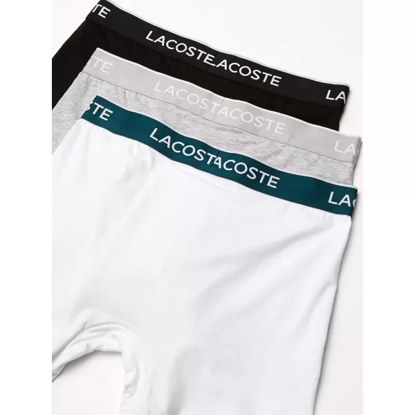 Lacoste Men's Casual Classic 3 Pack Cotton Stretch Boxer Briefs