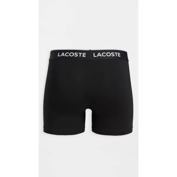 Lacoste Men's Casual Classic 3 Pack Cotton Stretch Boxer Briefs