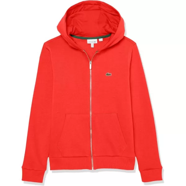 Lacoste Boy's Classic Full-Zip Fleece Hooded Sweatshirt