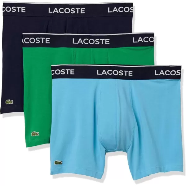 Lacoste Men's Casual Classic 3 Pack Cotton Stretch Boxer Briefs