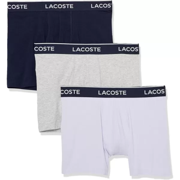 Lacoste Men's Casual Classic 3 Pack Cotton Stretch Boxer Briefs
