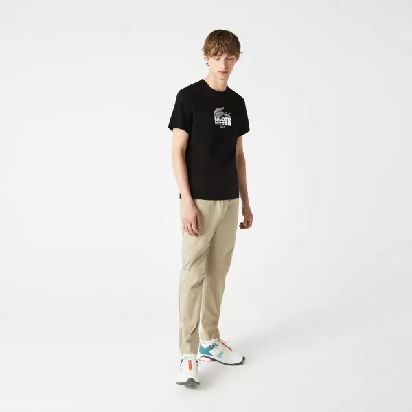 Lacoste Adult Short Sleeve Bold Print Crewneck T-Shirt