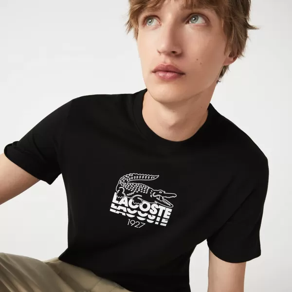 Lacoste Adult Short Sleeve Bold Print Crewneck T-Shirt