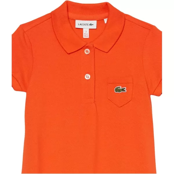 Lacoste Girls' Classic Pique Polo Dress with Pocket