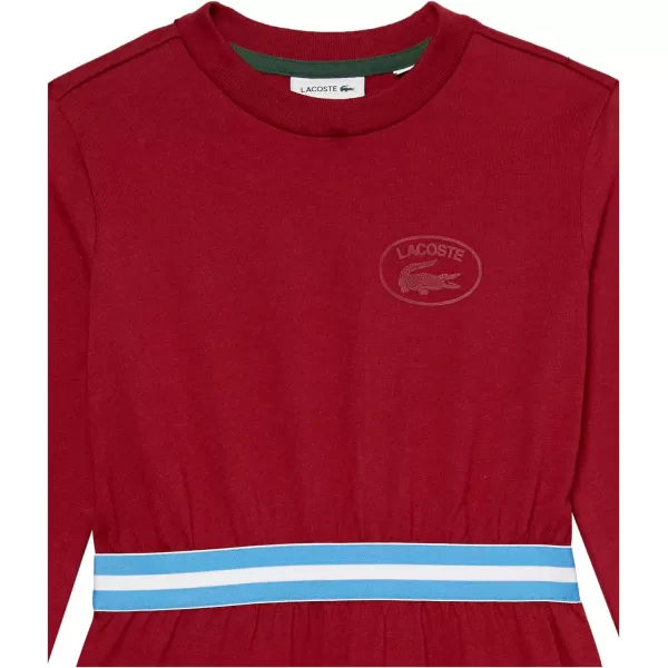 Lacoste Girls' Contrast Waist Cotton Jersey Dress