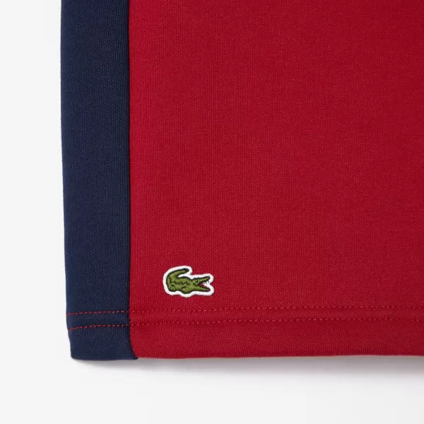 Lacoste Kids' Adjustable Waist W/Color Blocked Large Leg Stripe Childrens Shorts