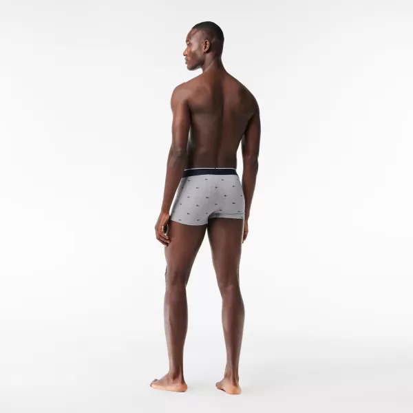 Lacoste Men's Casual All Over Croc 3 Pack Cotton Stretch Trunks