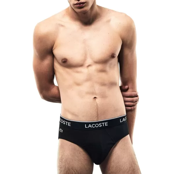 Lacoste Men's Casual Classic 3 Pack Cotton Stretch Briefs