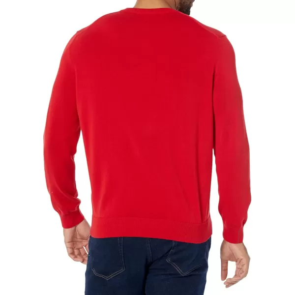 Lacoste Mens Long Sleeve Regular Fit V-neck Organic Cotton Sweater