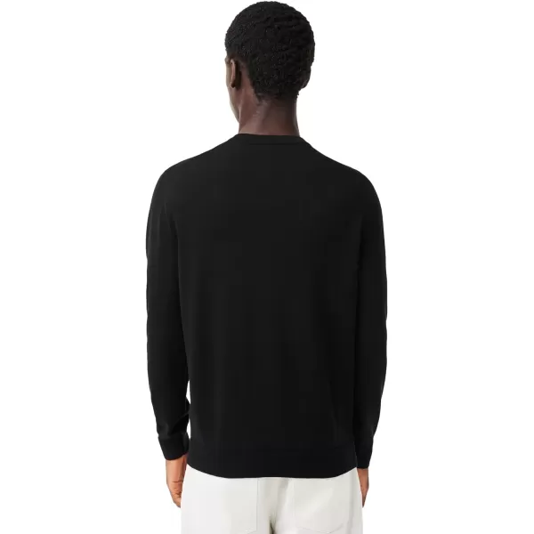 Lacoste Mens Long Sleeve Regular Fit V-neck Organic Cotton Sweater