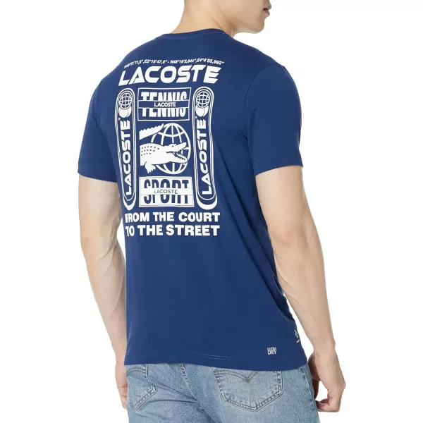 Lacoste Men's Short Sleeve Graphic Tennis Performance T-Shirt