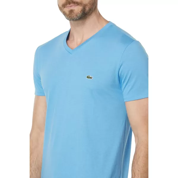Lacoste Men's Short Sleeve V-Neck Pima Cotton Jersey T-Shirt
