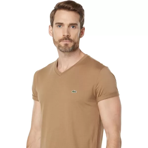 Lacoste Men's Short Sleeve V-Neck Pima Cotton Jersey T-Shirt