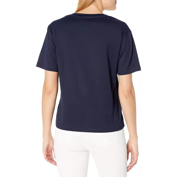 Lacoste Women's Short Sleeve Boxy Fit V-Neck T-Shirt