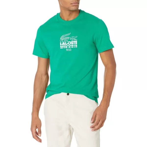 Lacoste Adult Short Sleeve Bold Print Crewneck T-Shirt