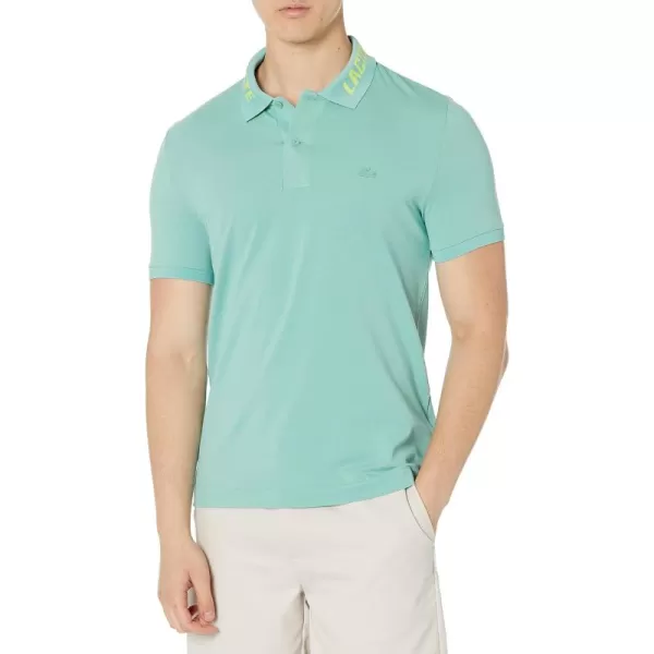 Lacoste Contemporary Collection's Men's Short Sleeve Semi Fancy Branded Collar Polo Shirt