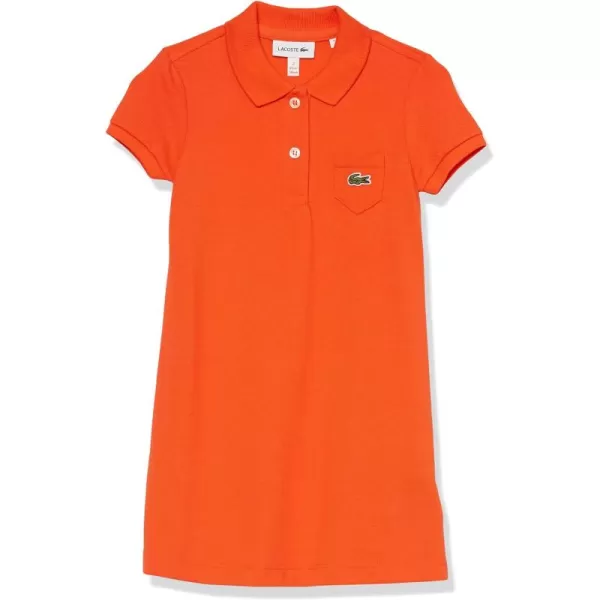 Lacoste Girls' Classic Pique Polo Dress with Pocket