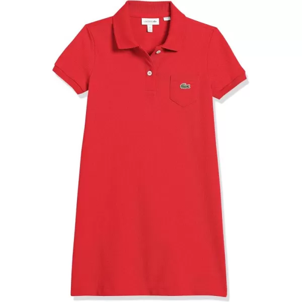 Lacoste Girls' Classic Pique Polo Dress with Pocket