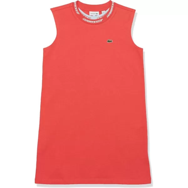 Lacoste Girl's Sleeveless Solid Crew Neck Tank Dress