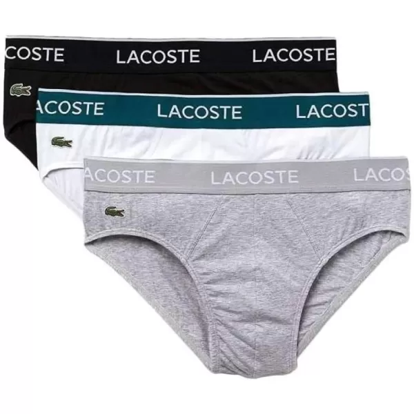 Lacoste Men's Casual Classic 3 Pack Cotton Stretch Briefs