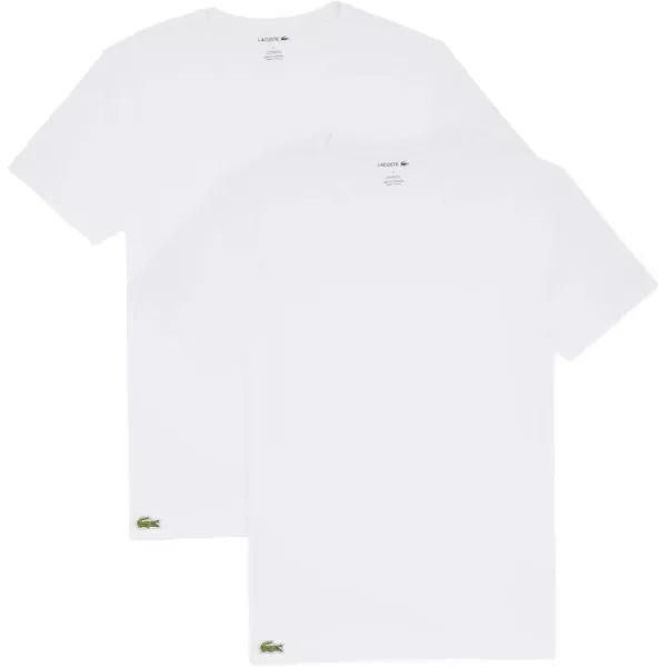 Lacoste Men's Casual Classic Cotton Stretch 2 Pack Crewneck T-Shirts