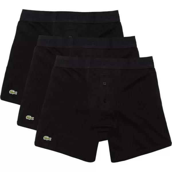 Lacoste Men's Essentials Classic 3 Pack 100% Cotton Boxer Briefs