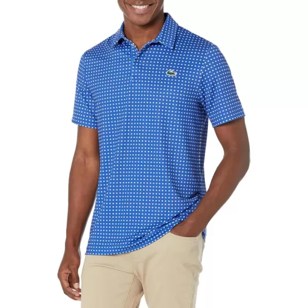 Lacoste Men’s Golf Printed Recycled Polyester Polo Shirt