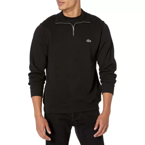 Lacoste Men's Long Sleeve 1/4 Zip Cotton Sweatshirt