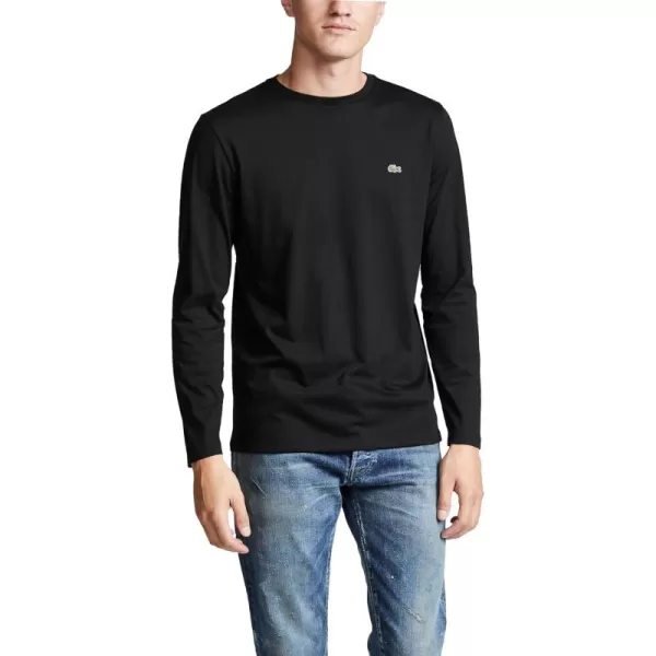 Lacoste Men's Long Sleeve Jersey Pima Regular Fit Crewneck T-Shirt