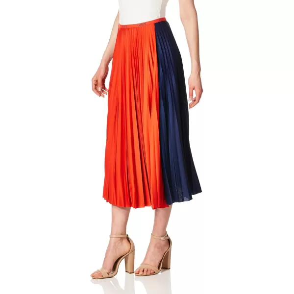 Lacoste Women's Colorblock Pleated Long Skirt