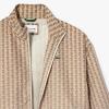 imageLacoste Mens Long Sleeve Aop L Full Zip Hoodless Blouson Jacket WArm Stripes ampamp Large Croc Back Graphic Tbd LXL