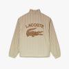 imageLacoste Mens Long Sleeve Aop L Full Zip Hoodless Blouson Jacket WArm Stripes ampamp Large Croc Back Graphic Tbd LXL