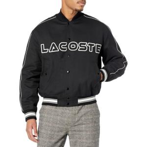 imageLacoste Mens Embroidered Cotton Twill Bomber JacketBlack